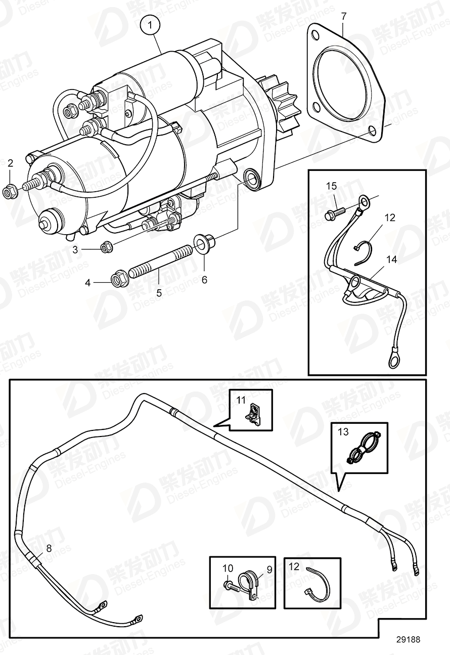 volvo penta Wiring harness 22610305 Drawing volvo penta Wiring harness 22610305 Drawing